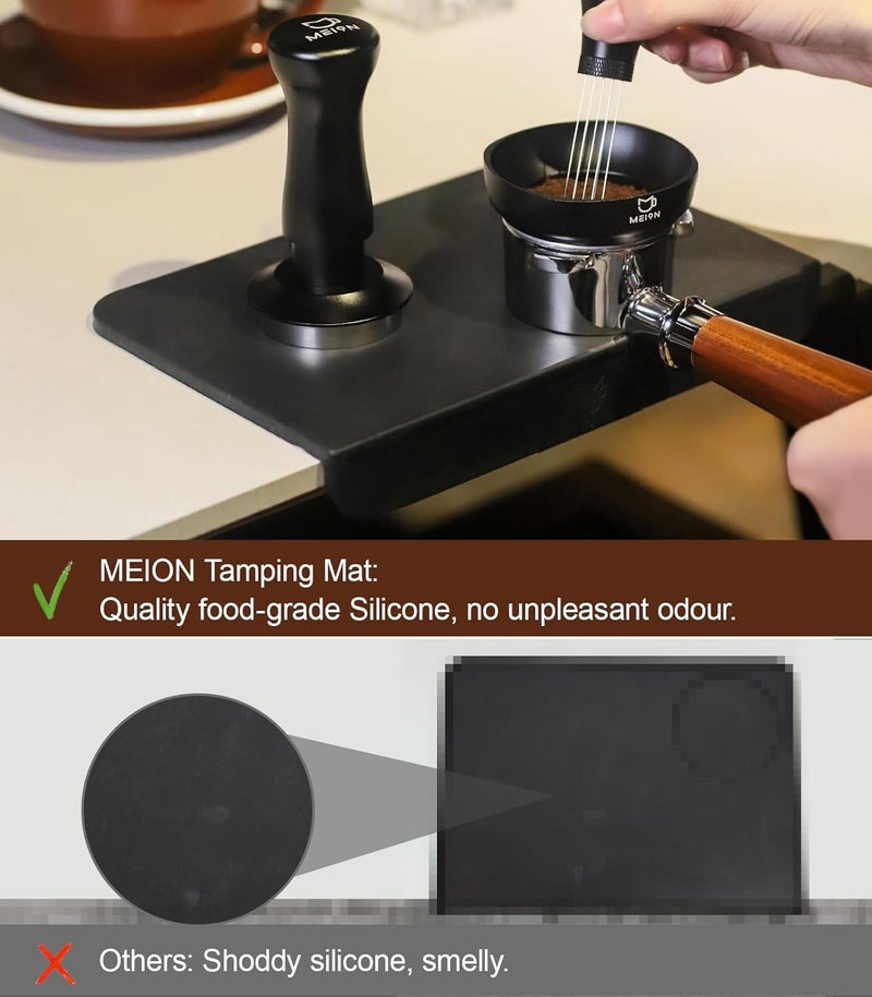 MEION Espresso Tamping mat, Coffee Espresso Tamper Mat, Food Grade Silicone Tamp Mat, Tamper Mat for Espresso Machine Espresso Accessories, Waterproof and Heat Resistant Espresso Mat - Image 2